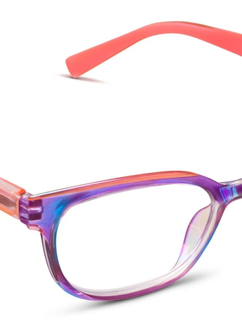 New‎ Coral & Purple Augusta Peepers Blue Light Filtering Reading Glasses +1.00